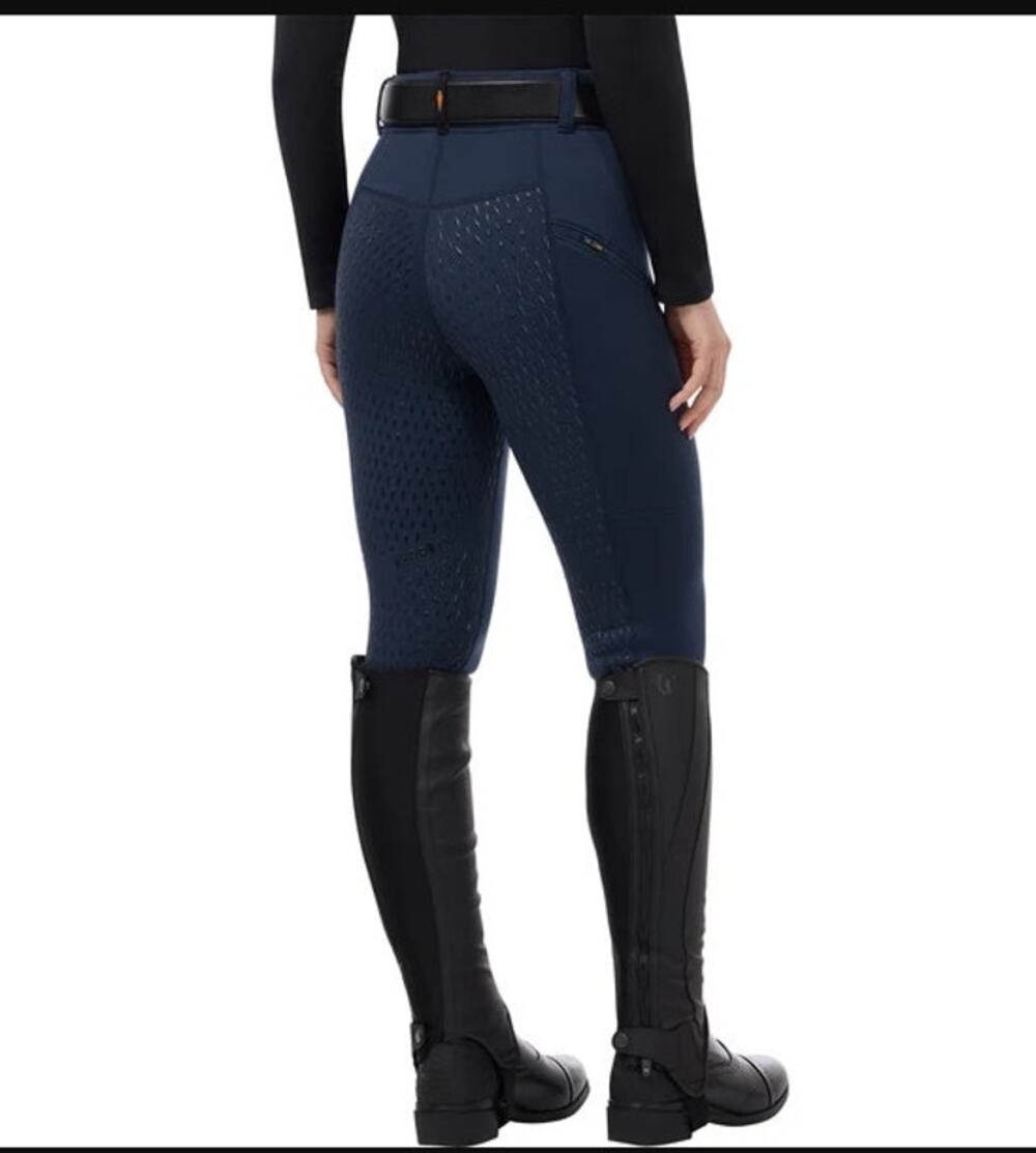 Kerrits Women's Fleece Lined Pants Equestrian Riding Breeches Medium Blue